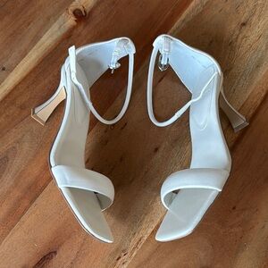 Marc Fisher White Strappy Heels